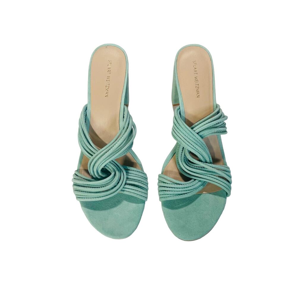 Stuart Weitzman Womens 8.5 Twist Block 75 Slide S… - image 3